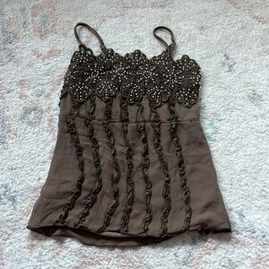 Eden Rose beaded tank
